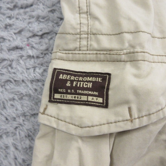 Vintage Abercrombie & Fitch Mens Cargo Shorts size Small‎ Y2K 200s Drawstring - Picture 2 of 9
